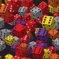 Color Dice Seamless Pattern