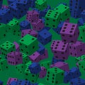 Color Dice Seamless Pattern