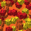 Color Dice Seamless Pattern