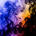 Color diffusion and fluidity emphasizing the interplay of different Royalty Free Stock Photo