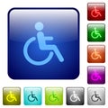 Color disability square buttons