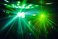 Color disco club light with effects and laser show