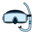 Color diving mask style underwater equipment