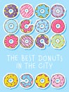Color donuts background for Your design