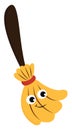 Happy broom, vector or color illustration