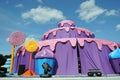 Color dreams. Street theater performance in Gorky park in Moscow.