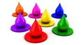 Color Drops in 3d Royalty Free Stock Photo