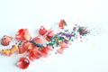 Color dust and Color Pencil shavings Royalty Free Stock Photo