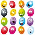 Color eatser eggs cartoon Royalty Free Stock Photo