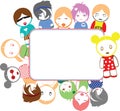 Color Emo Kids Frame Royalty Free Stock Photo