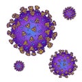 Color engrave isolated covid-19 coronavirus illustration art