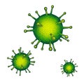 Color engrave isolated covid-19 coronavirus illustration art