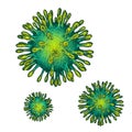 Color engrave isolated covid-19 coronavirus illustration art