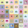 Color envelope icons