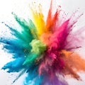 Color explosion isolated on white background Royalty Free Stock Photo