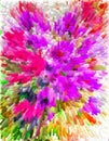 Color extrusion floral background, bright color abstractions, extrusion blocks and pyramids. Abstract colorful explosion. 3D Royalty Free Stock Photo