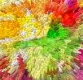 Color extrusion floral background, bright color abstractions, extrusion blocks and pyramids. Abstract colorful explosion. 3D Royalty Free Stock Photo