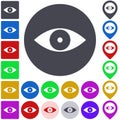 Color eye icon set Royalty Free Stock Photo
