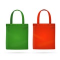 Color Fabric Cloth Bag Tote. Vector