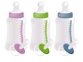 Color feeding bottles and dummies