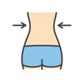 Color female waist icon