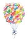 Color festive balloons.