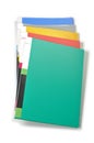 Color file folders isolated Royalty Free Stock Photo