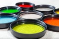 Color filters for lenses Royalty Free Stock Photo