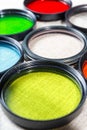 Color filters for lenses Royalty Free Stock Photo