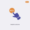 2 color Finger clicks on buy button concept vector icon. isolated two color Finger clicks on buy button vector sign symbol