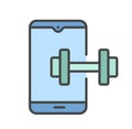 Color fitness app icon