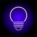 Color flat icon light bulb pink neon