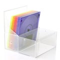 Color floppy disks in box isolated Royalty Free Stock Photo