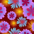 Color Flower Fancy Pattern, Tile .