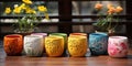 Color Flower Pots, New Ceramic Pottery, Various Clay Handicraft, Garden Vase, Decorative Flower Pots