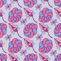 Color flower seamless pattern