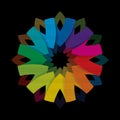 Color flower wheel background concept Royalty Free Stock Photo