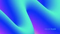 Color fluid. Dynamic curved line. Abstract background with bright color gradient 3d curved shape.