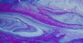 color fluid mix glitter ink wave purple blue paint Royalty Free Stock Photo