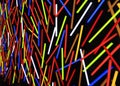 Color fluorescent neon tube wall lights as a colorful Stripe pattern background.