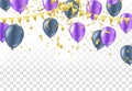 Color flying balloons isolated on . background with colorful balloons. celebration party print design Royalty Free Stock Photo