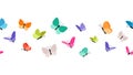 Color flying butterflies seamless pattern Royalty Free Stock Photo