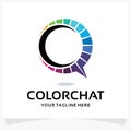 Color Forum Chat Logo Design Template Inspiration