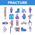 Color Fracture Elements Vector Sign Icons Set Royalty Free Stock Photo