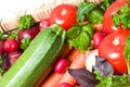 Color Fresh beautiful vegetables. yield Royalty Free Stock Photo