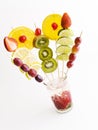 Color fruit on glass Royalty Free Stock Photo