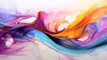 Color fusion with abstract colorful waves, abstraction concept Royalty Free Stock Photo