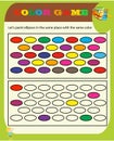 Color game Sudoku game with pictures for children, easy level, education game for kids, preschool worksheet activity, task for the