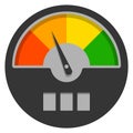 Color gauge icon. Speedometer dashboard symbol. Fast speed meter Royalty Free Stock Photo