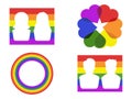 Color gay symbol icons